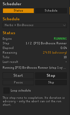Scheduler OSRS RuneLite bot plugin screenshot